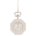 Frosted Silver Octagon Half Hunter Pocket watch