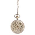 Geometric Flower Half Hunter Pocket Watch