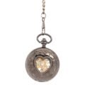 Dark Metal Valentine Half Hunter Pocket Watch