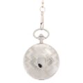 Silver Cross Hatch Hunter Pocket Watch