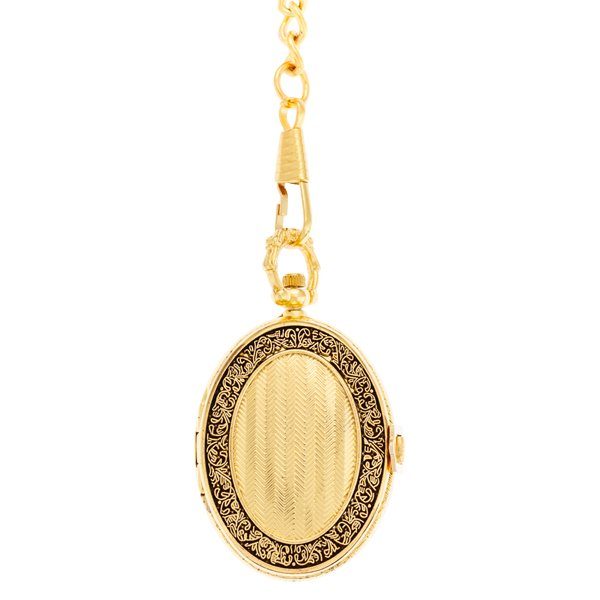 Gold Oval Hunter Pocket Watch