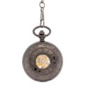 Dark Metal Swirl Half Hunter Pocket Watch