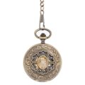 Oval Centre Flower Half Hunter Pocket Watch