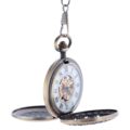 Intricate Bronze Half Hunter Pocket Watch