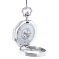 Frosted Silver Octagon Half Hunter Pocket watch