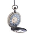 Oval Centre Flower Half Hunter Pocket Watch