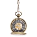 Orange And White Flower Burst Hunter Pocket Watch