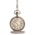 Geometric Flower Half Hunter Pocket Watch
