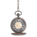 Dark Metal Valentine Half Hunter Pocket Watch