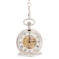 Roman Numeral Half Hunter See-through Pocket Watch