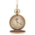 Classic Antique Finish Gold Half Hunter Pocket Watch