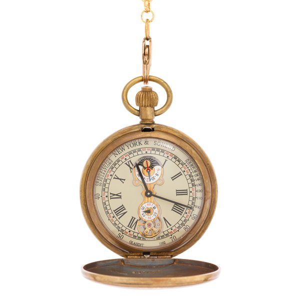 Classic Antique Finish Gold Half Hunter Pocket Watch