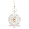 Silver Cross Hatch Hunter Pocket Watch