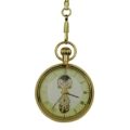 Gold Mechanical Open Dial Pocket Watch