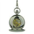Silver Victorian Sphere Double Hunter Fob Watch