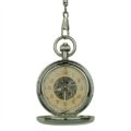 Polished Silver Double Hunter Fob Watch