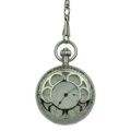 Silver Flower Hunter Pocket Watch