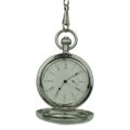 Silver Flower Hunter Pocket Watch