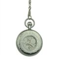 Silver Flower Hunter Pocket Watch