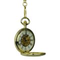 Gold Steampunk Half Hunter Pocket Watch