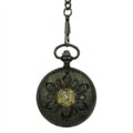 Black Snowflake Hunter Pocket Watch