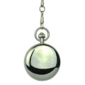 Polished Silver Roman Numeral Half Hunter Fob Watch