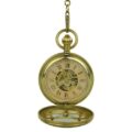 Gold Flower Hunter Pocket Watch