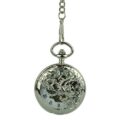 Polished Silver Dragon Hunter Fob Watch
