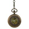 Brass Greek Symbol Half Hunter Pocket Watch