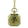 Gold Squircle Open Face Pocket Watch