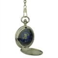 Glossy Black Rose Garden Hunter Pocket Watch