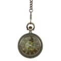 Brass Flower Open Face Fob Watch