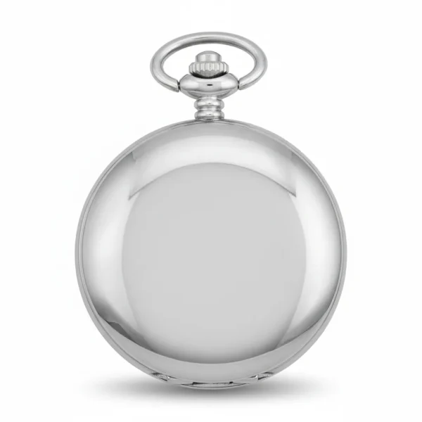 Polished Silver Full Hunter Pocket Watch pocket watch