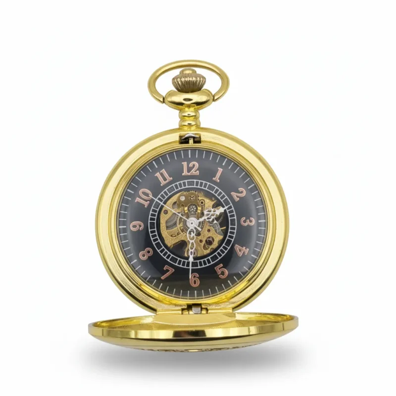 FAC-018-pocket-watch-3 Intricate Gold Ring Half Hunter Pocket Watch