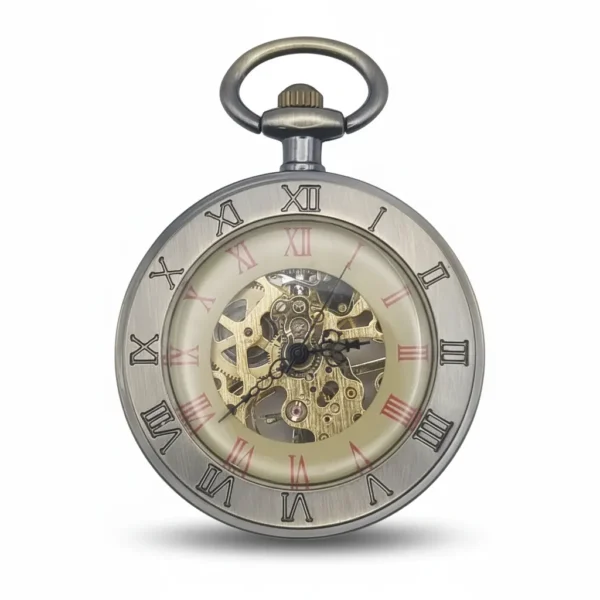 Dual Ringed Roman Numeral Pocket Watch pocket watch