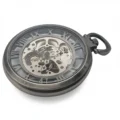 Double Silver Roman Numeral Pocket Watch