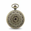 Brass Mini Heart See Through Half Hunter Pocket Watch pocket watch