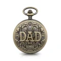Red Numeral Brass “Dad” Half Hunter Pocket Watch pocket watch