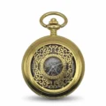 Gold Intricate Design Half Hunter Pocket Watch pocket watch