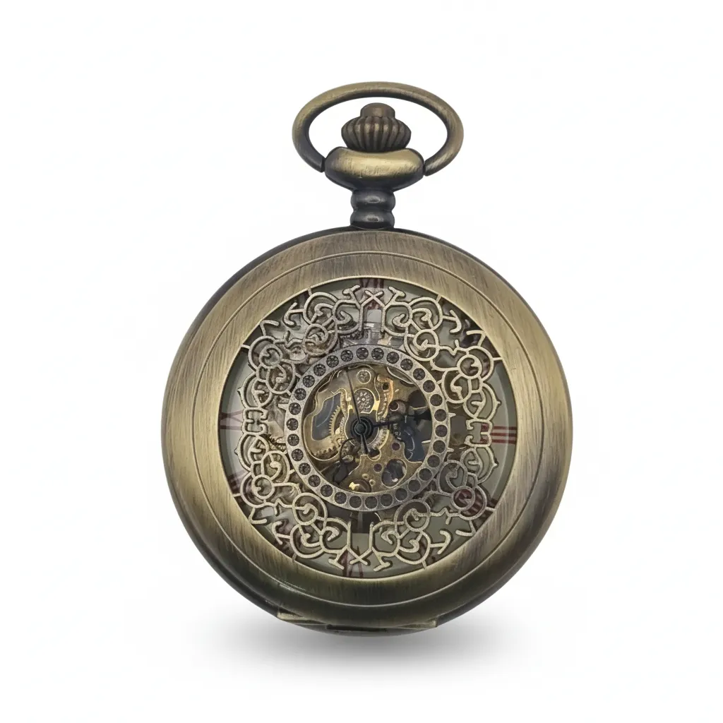 Brass Ringlet Half Hunter Pocket Watch
