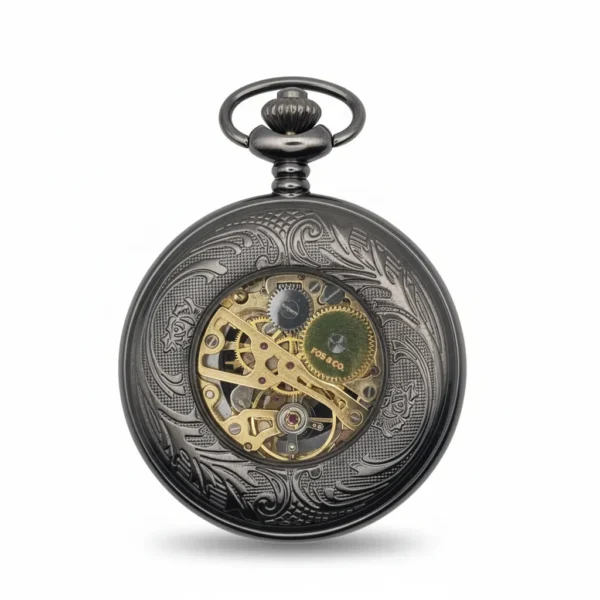 FAC-055-pocket-watch-1 Glow Faced Half Hunter Pocket Watch