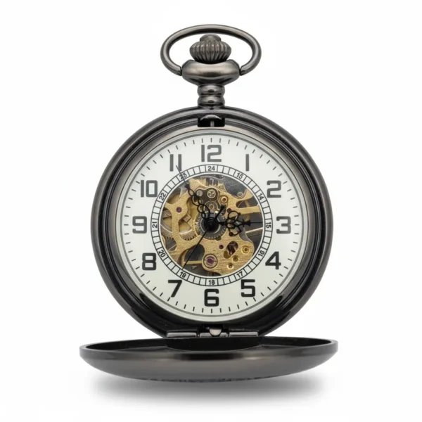 FAC-055-pocket-watch-3 Glow Faced Half Hunter Pocket Watch