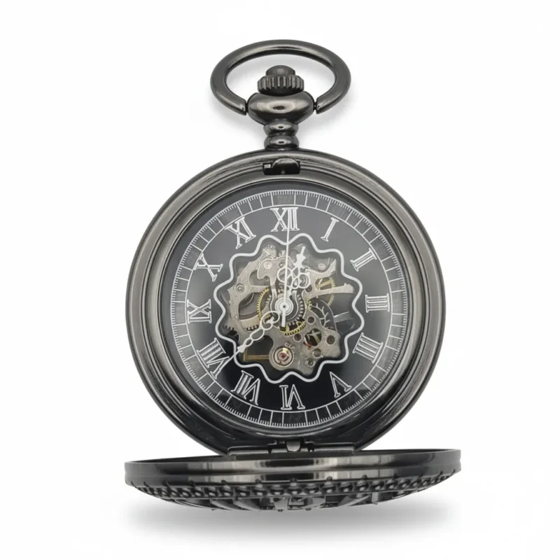 FAC-056-pocket-watch-3 Big Number Half Hunter Pocket Watch