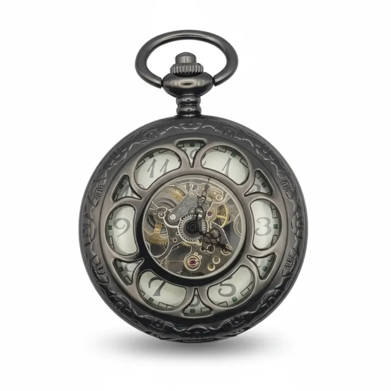 Daisy Flower Half Hunter Pocket Watch