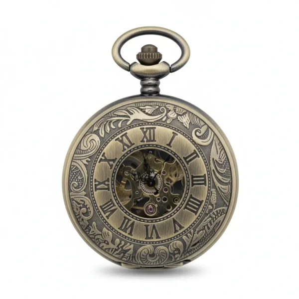 Dark Metal Rolling Half Hunter Pocket Watch pocket watch