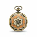 Orange And Brown Jewelled Hunter Pocket Watch pocket watch