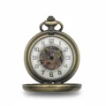 Orange And Brown Jewelled Hunter Pocket Watch
