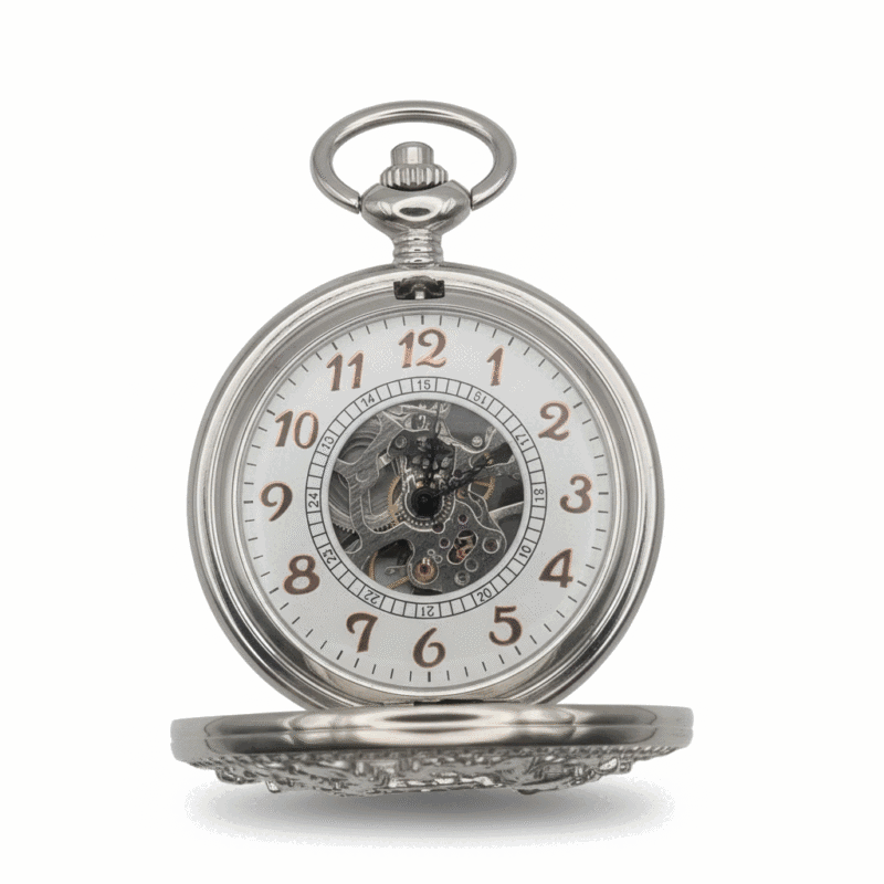 FAC-084-pocket-watch-3 Plant Life Half Hunter Pocket Watch