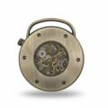 Leather Strapped Gold Pocket Watch