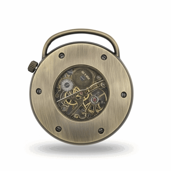 FAC-101-pocket-watch-2 Leather Strapped Gold Pocket Watch